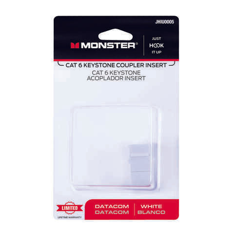 Monster Just Hook It Up 0 ft. L Category 6 Keystone In-Line Coupler