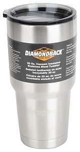 Diamondback BP-Y01O Vacuum Insulated Tumbler, 30 oz Capacity, Stainless Steel, Insulated, Pack of 4