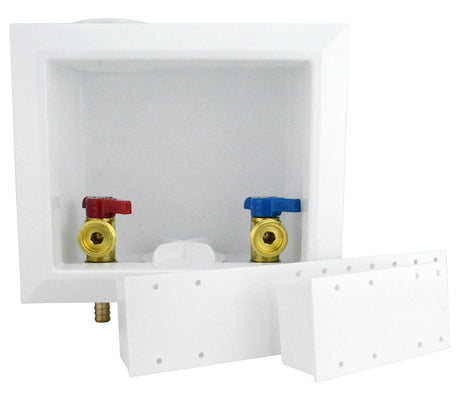 Apollo APXBOXWM Washing Machine Outlet Box, 1/2 x 3/4 in Connection, Polystyrene