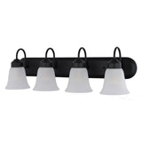 Boston Harbor OG24017 Vanity Light, 4-Lamp, LED Lamp, Matte Black Fixture