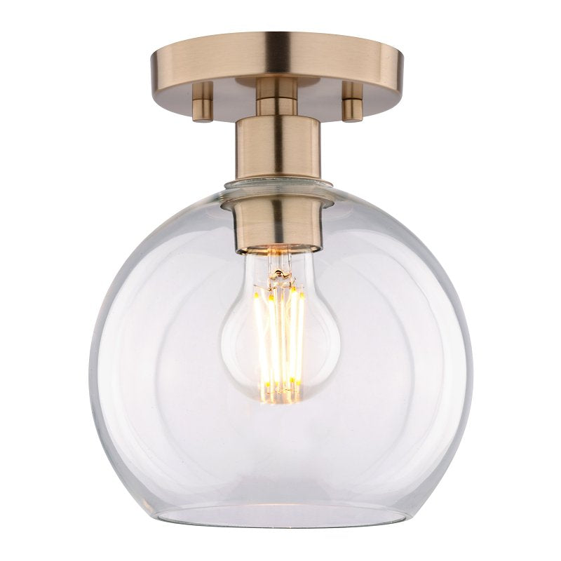 Boston Harbor OG24023 Ceiling Light, 1-Lamp, Metal Fixture, Satin Gold Fixture