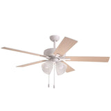 Boston Harbor 20250118F-WH Indoor Ceiling Fan, White Housing, 52 in Sweep