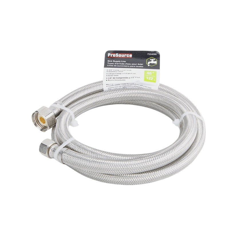 48IN 3/8 COMP X 1/2 FIP SS