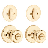 Kwikset 242T 3 CP 6ALRCS Combination Lockset, Knob Handle, Tylo Design, Polished Brass, 3 Grade