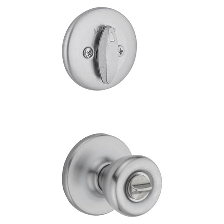 Kwikset 242T 26D CP K6 Combination Lockset, Knob Handle, Tylo Design, Satin Chrome, 3 Grade, Metal