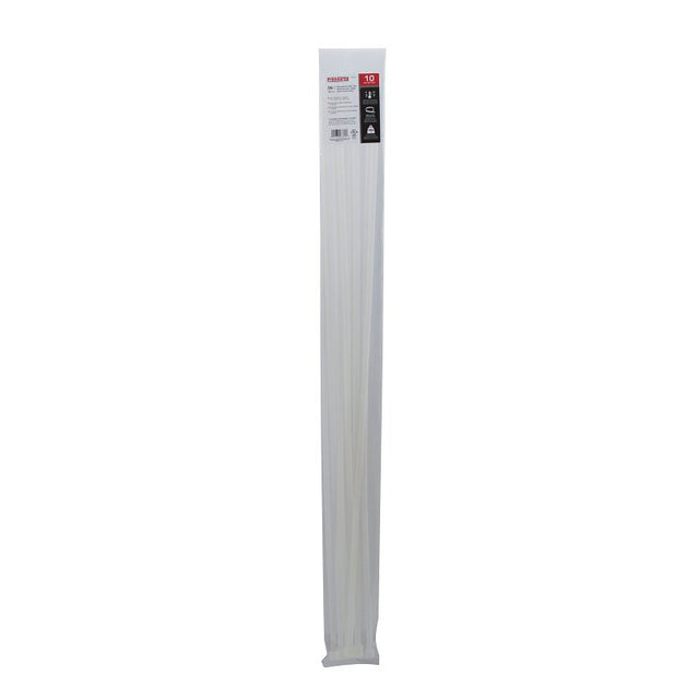 ProSource CT0923 Cable Tie, 36-3/16 inches, 180lb Tensile Strength, Self-Locking Locking, Nylon, White