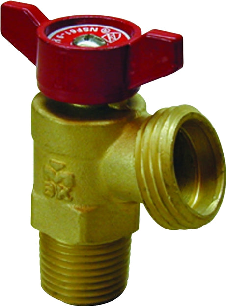 B & K Quarter Master ProLine Series 102-054HN Boiler Drain Valve, 3/4 in Connection, MPT x FIP, 125 psi Pressure, Chrome