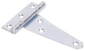 ProSource LTH-Z03-013L Light-Duty T-Hinge, Steel, Zinc, Fixed Pin, 180 deg Range of Motion, 13 (Pc) lb, Pack of 10