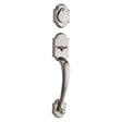 Kwikset 98001-378 Handleset, 1 Grade, Satin Nickel, 2-3/8 x 2-3/4 in Backset, KW1 Keyway, 1-3/4 in Thick Door