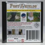 Post Shields Inc. 4 in. H X 4 in. W X 4 in. L Plastic Black Fence Post Protection, Pack of 10