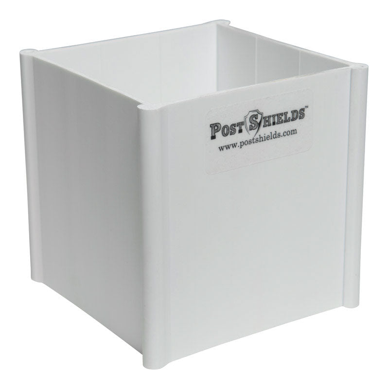 Post Shields Inc. 4 in. H X 4 in. W X 4 in. L Plastic White Fence Post Protection, Pack of 10