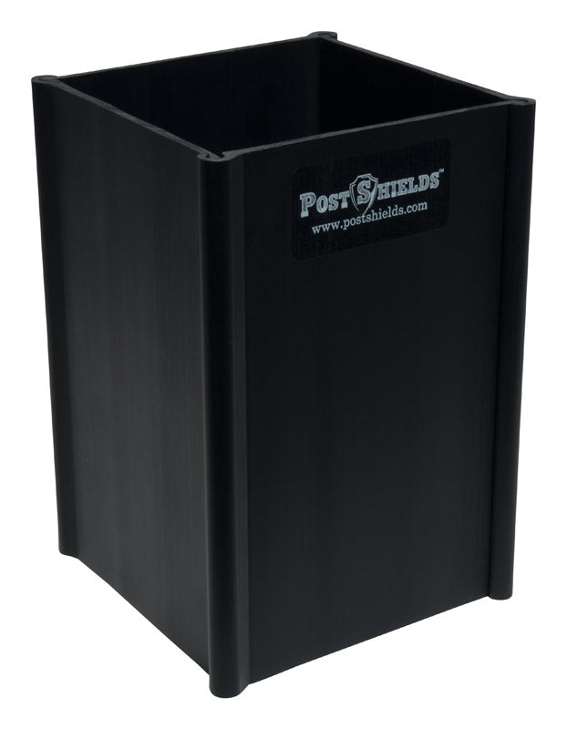 Post Shields Inc. 6 in. H X 4 in. W X 4 in. L Plastic Black Fence Post Protection, Pack of 10