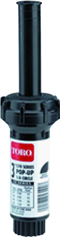 Toro 53815 Pop-Up Spray Sprinkler, 1/2 in Connection, FNPT, 3 in H Pop-Up, 15 ft, 27 deg Nozzle Trajectory, ABS