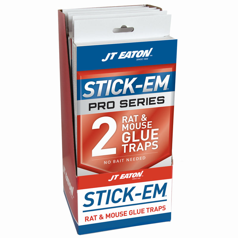JT Eaton Stick-Em Pro Series Medium Glue Board Trap For Rodents 2 pk, Pack of 12