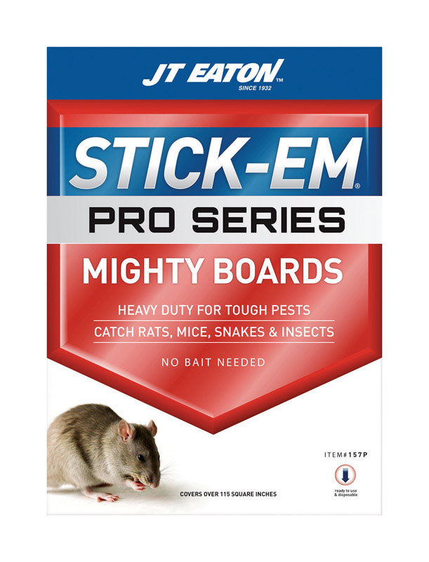 JT Eaton Stick-Em Pro Series Small Glue Board Trap For Insects/Rodents/Snakes 1 pk, Pack of 12