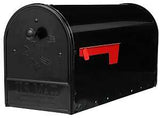 Gibraltar Mailboxes OM160B01 Mailbox, 1475 cu-in Capacity, Steel, Powdered, 8-1/2 in W, 23.7 in D, 10.6 in H, Black