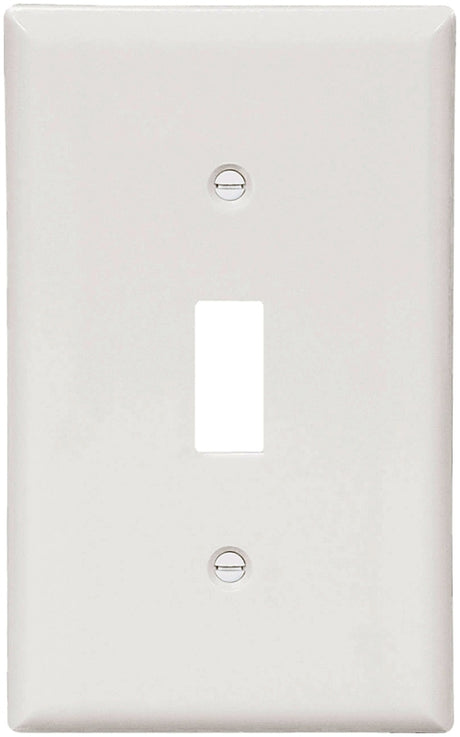 Eaton Wiring Devices BP5134W Wallplate, Standard-Size, 4-1/2 in L, 2-3/4 in W, 1-Gang, Nylon, White, Pack of 5