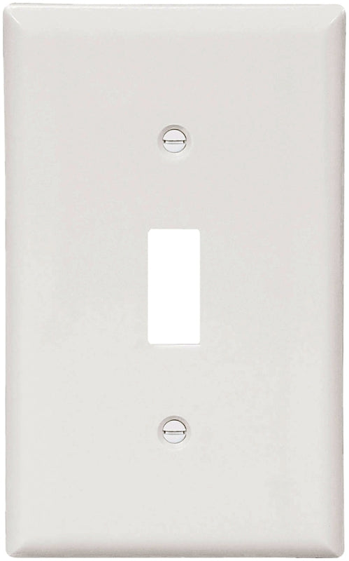 Eaton Wiring Devices BP5134W Wallplate, Standard-Size, 4-1/2 in L, 2-3/4 in W, 1-Gang, Nylon, White, Pack of 5