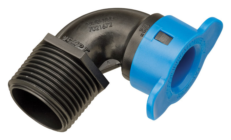 Orbit Blu-Lock 3/4 in. D X 1.5 in. L Elbow