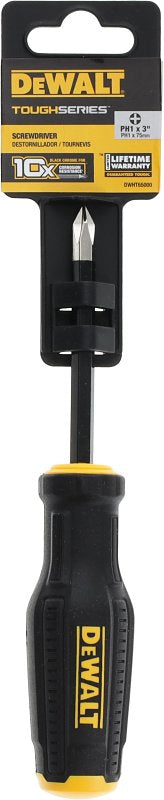 DEWALT TOUGHSERIES Series DWHT65000 Screwdriver, Phillips Drive, 6.9 in OAL, Steel Handle, Comfortable Grip Handle