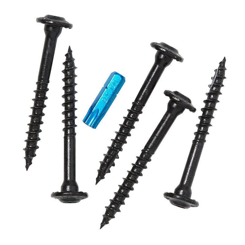 GRK Fasteners RSS 16137 Rugged Structural Screw, 0.194 in Thread, 3-1/8 in L, W-Cut Thread, Washer Head, Star Drive, 50