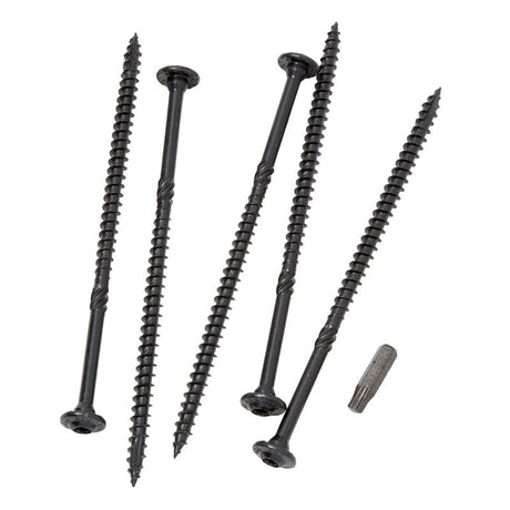 GRK Fasteners RSS 16235 Star Drive Structural Screw, 5/16 in x 6 in L, CEE, W-Cut Thread, Steel, Black, 50/Pack