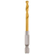 Milwaukee 48-89-4608 Impact Drill Bit, 11/64 in Dia, 2.91 in OAL, Twist Flute, 1/4 in Dia Shank, Hex Shank
