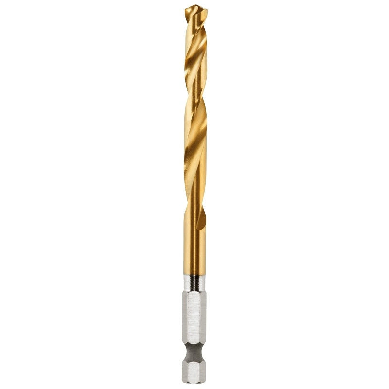 Milwaukee 48-89-4614 Impact Drill Bit, 17/64 in Dia, 4-1/4 in OAL, Twist Flute, 1/4 in Dia Shank, Hex Shank