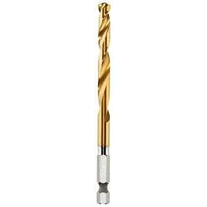 Milwaukee 48-89-4614 Impact Drill Bit, 17/64 in Dia, 4-1/4 in OAL, Twist Flute, 1/4 in Dia Shank, Hex Shank