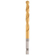 Milwaukee 48-89-4615 Impact Drill Bit, 9/32 in Dia, 4-1/4 in OAL, Twist Flute, 1/4 in Dia Shank, Hex Shank