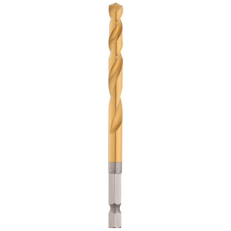 Milwaukee 48-89-4615 Impact Drill Bit, 9/32 in Dia, 4-1/4 in OAL, Twist Flute, 1/4 in Dia Shank, Hex Shank