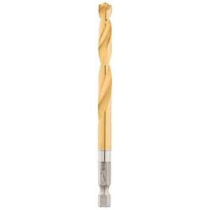 Milwaukee 48-89-4616 Impact Drill Bit, 19/64 in Dia, 4.37 in OAL, Twist Flute, 1/4 in Dia Shank, Hex Shank