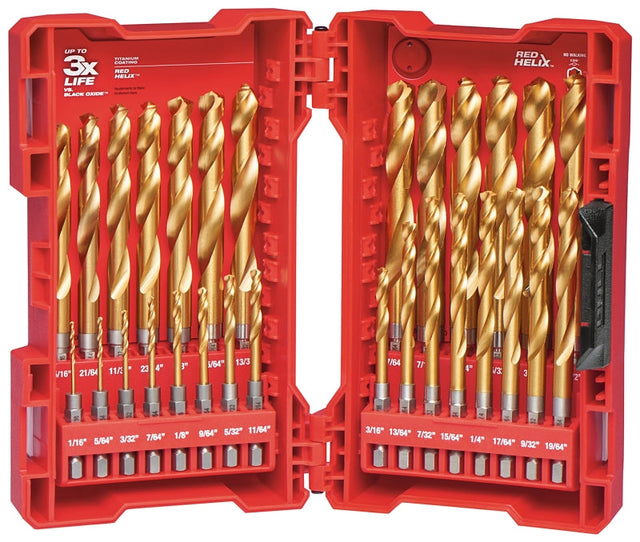 Milwaukee SHOCKWAVE Impact Duty 48-89-4632 Drill Bit Set, 29-Piece, Steel, Titanium