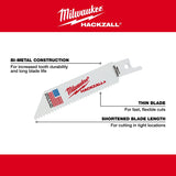 Milwaukee HACKZALL 49-00-5410 Blade, 3/4 in W, 4 in L, 10 TPI, HSS Cutting Edge
