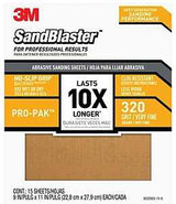 3M SandBlaster Series 30320ES-15-G Wet/Dry Abrasive Sandpaper, 11 in L, 9 in W, 320 Grit, Very Fine