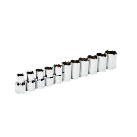 GearWrench 80702 Standard Socket Set, Alloy Steel, Full Polish Chrome