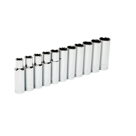 GearWrench 80704 Deep Socket Set, Alloy Steel, Full Polish Chrome
