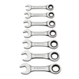 GearWrench 9507D Ratcheting Wrench Set, 7-Piece, Alloy Steel, Full Polish Chrome