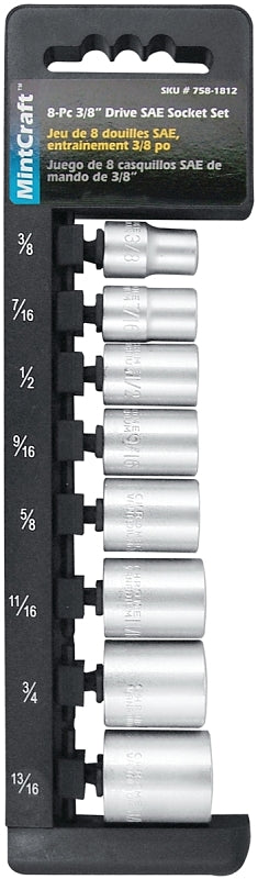 Vulcan MT6579338-P Socket Set, Chrome Vanadium Steel, Chrome