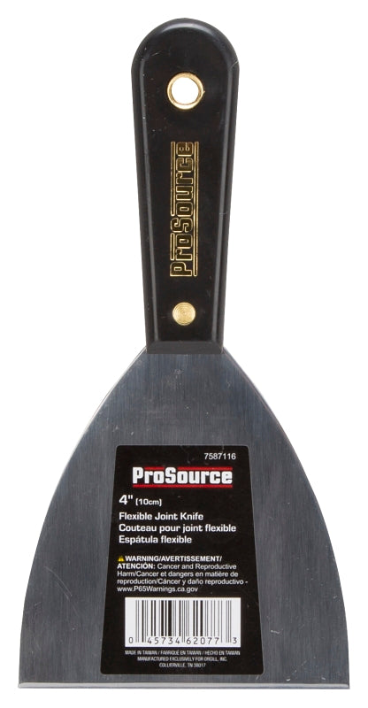 ProSource 010803L Scraper/Joint Knife, 4 in W Blade, 4 in L Blade, HCS Blade, Full-Tang Blade, Comfort-Grip Handle