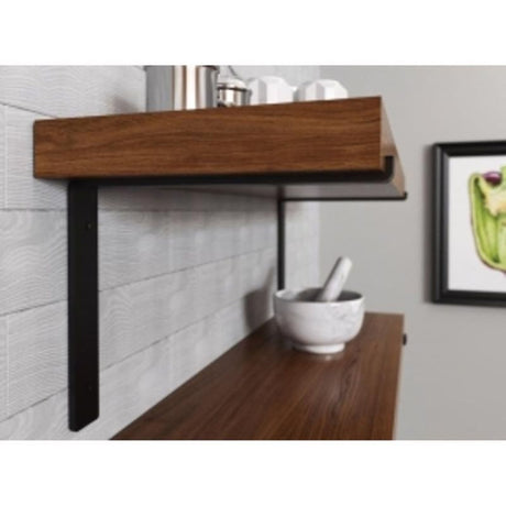 Shelf-Made Silverton 201 RP-201SL-10BK Premium Decorative Shelf Bracket, 75 lb, 10 in L, 8.313 in H, Steel