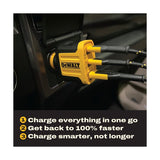DEWALT 141 0036 DW2 Car Charger, 3-Output Connection, USB A, USB C Output, Black/Yellow Housing, Pack of 2