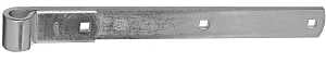 National Hardware N130-799 Strap Hinge, 14 in L x 1.52 in W Dimensions, 1/4 in Thick Leaf, Steel, Zinc, 200 lb