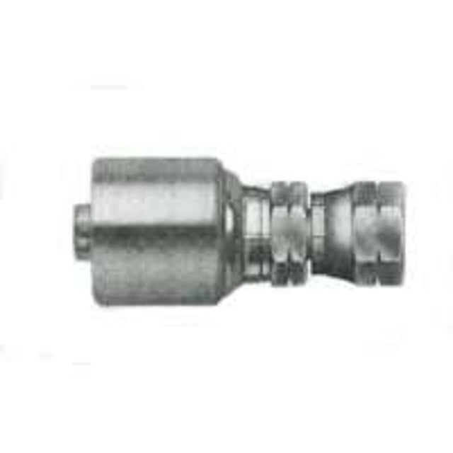 Gates MegaCrimp G25200-0606 Hose Coupling, 5/8-18, Crimp x Flare, Straight Angle, Steel, TuffCoat