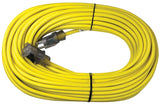 PowerZone ORP511935 Contractor Cord, 10 AWG Cable, 100 ft L, 15 A, 125 V, Yellow