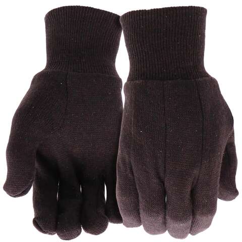 Boss Unisex Indoor/Outdoor Seamless Knit Jersey Work Gloves Brown L 2 pair