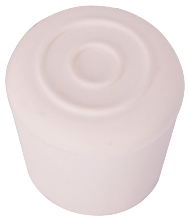 ProSource FE-50646-B Furniture Leg Tip, Round, Rubber, White, 1-1/8 in Dia, 1.6 in H, Pack of 48