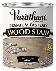 Varathane 357180 Fast Dry Stain, Willow Gray, Liquid, 1 qt