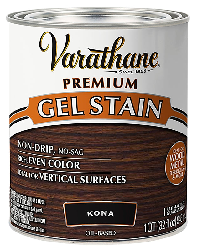 Varathane 358174 Premium Gel Stain, Kona, Liquid, 1 qt