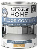 Rust-Oleum 358871 Floor Coating Kit, Matte, Clear, 1 qt